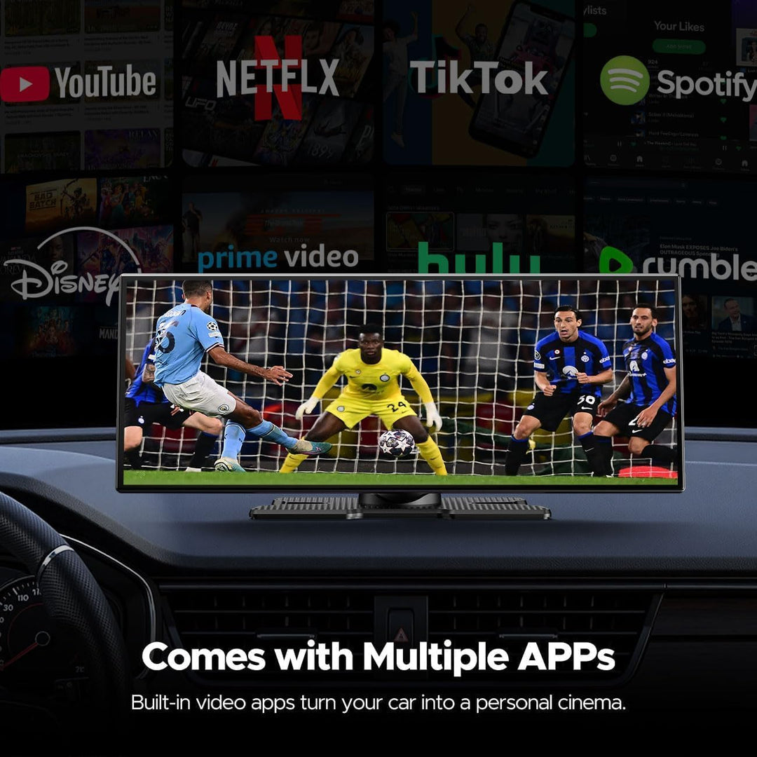 Volam 10.25 Zoll Carplay Display kompatibel mit Netflix/YouTube/Tik Tok,Carplay Android Auto,Video D