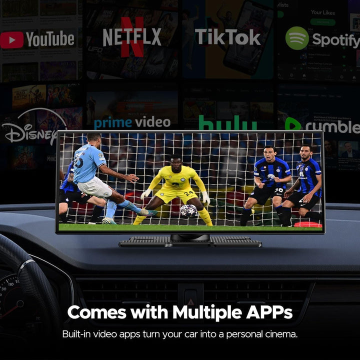 Volam 10.25 Zoll Carplay Display kompatibel mit Netflix/YouTube/Tik Tok,Carplay Android Auto,Video D