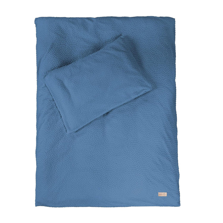 roba Kinderbettwäsche Seashells Indigo 100 x 135 cm - Bettwäsche Set 2-teilig - Bio Baumwolle - GOTS