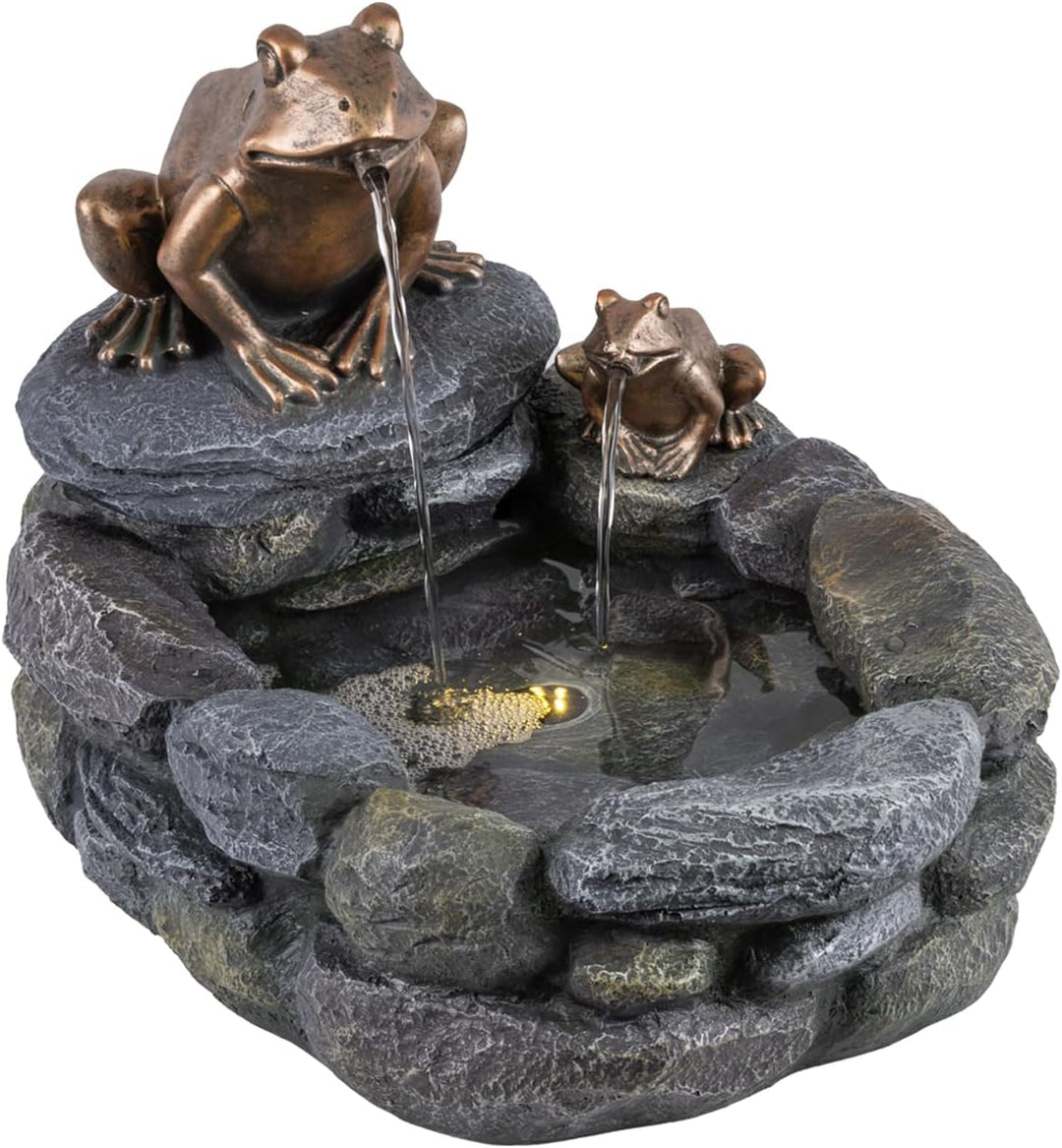 Gartenbrunnen Brunnen Zierbrunnen Zimmerbrunnen Springbrunnen Brunnen Teich-König mit LED-Licht 230V