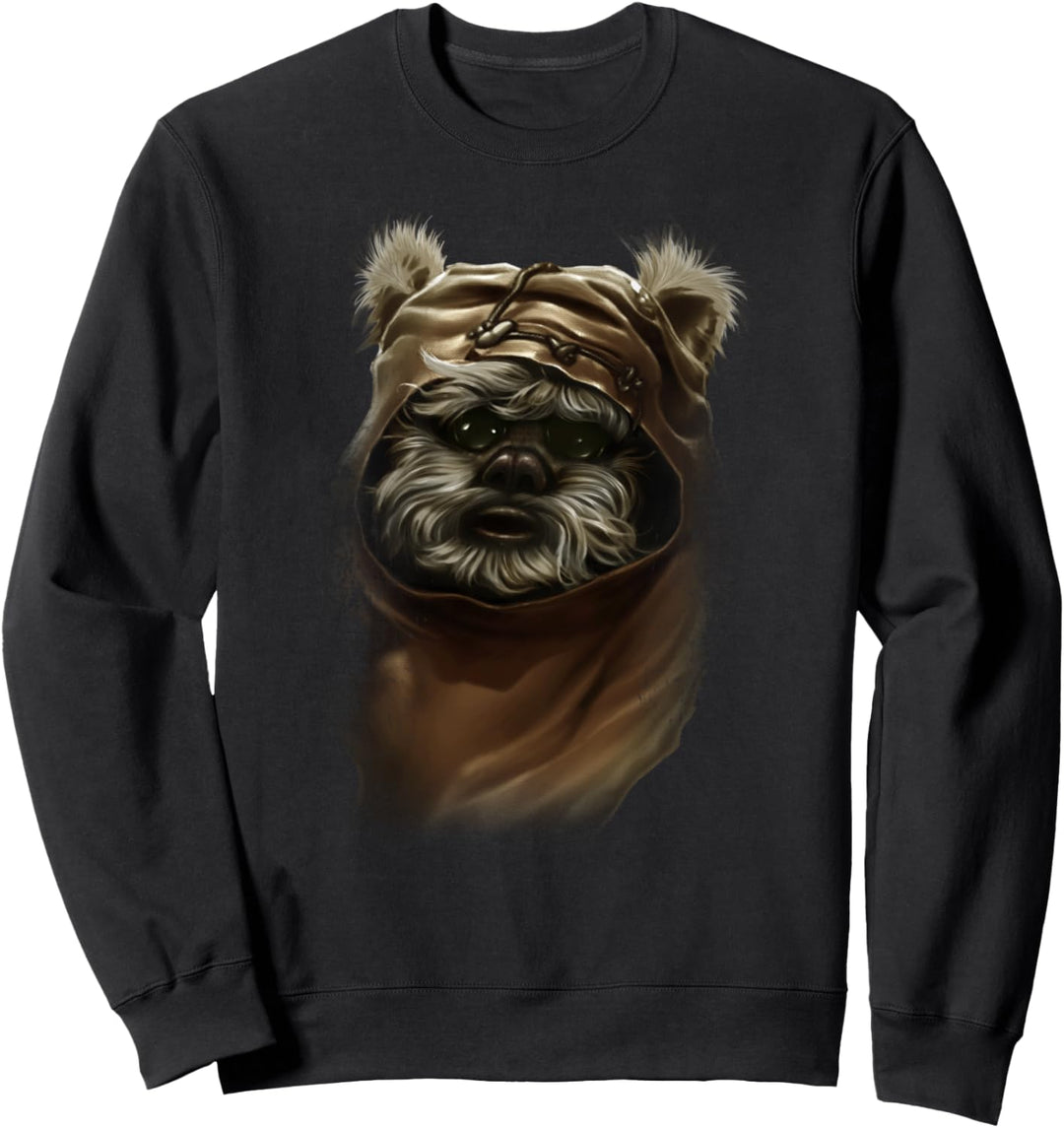 Star Wars Wicket Ewok Portrait Painting C1 Sweatshirt