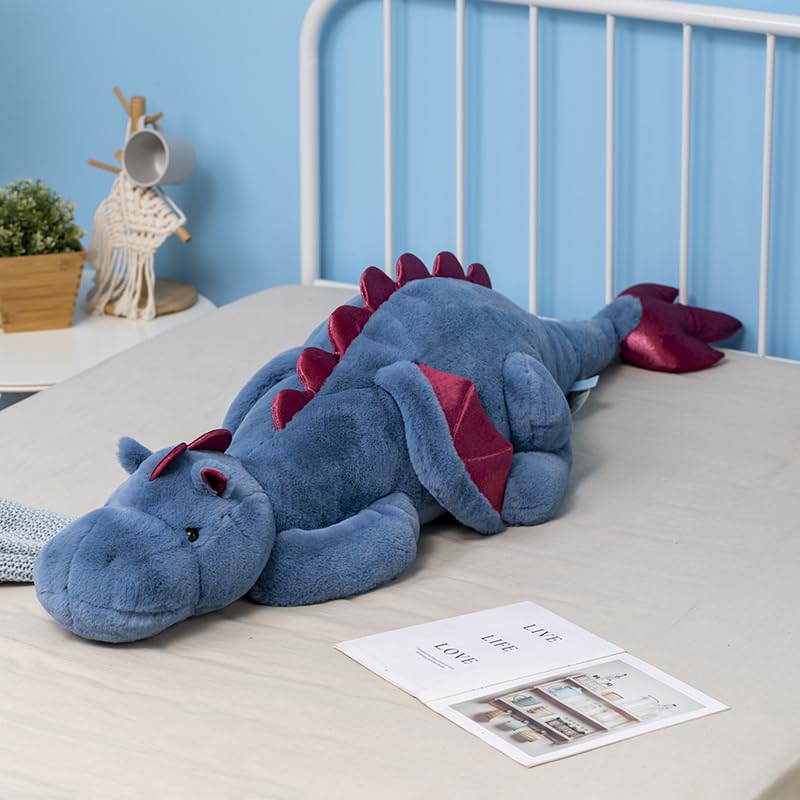 Weighted Stuffed Animal, 110CM Weicher Drachen Spielzeug, 4.5KG Sensory Toy für Kinder & Erwachsene
