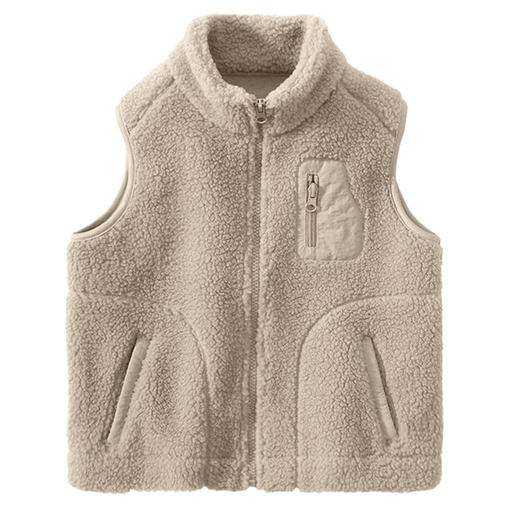 Kleinkind Kinder Polarfleece Weste Verdicken Kinder Stehkragen Reissverschluss Ärmellose Jacke Elter