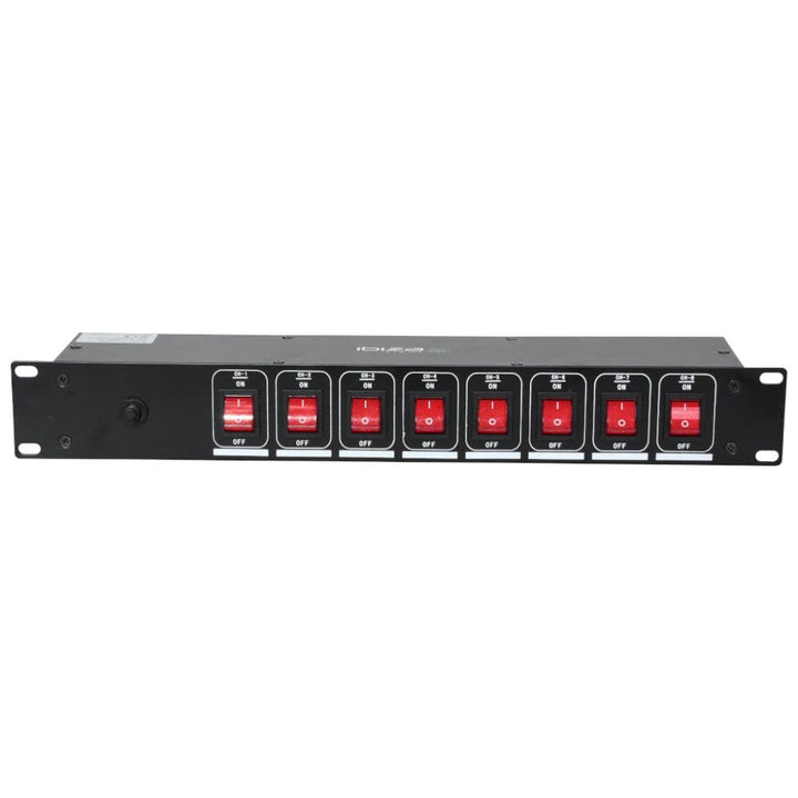 Ibiza LC806S Stromverteiler 8-fach Steckdosenleiste 19" DJ Switch Schalter Lichtsteuerung Lichtleist