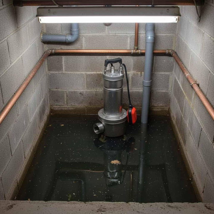 DAB FEKA VS 750 M-A – Kreiselpumpe Tauchpumpe aus Edelstahl mit Schwimmer für Drainage Abwasser 0,75