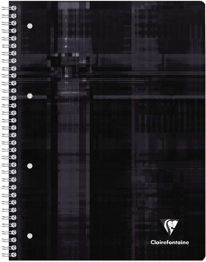 Clairefontaine 8251C - Packung mit 5 Collegeblöcken DIN A4+ mit Ringbuchlochung, 4-fach gelocht, 80