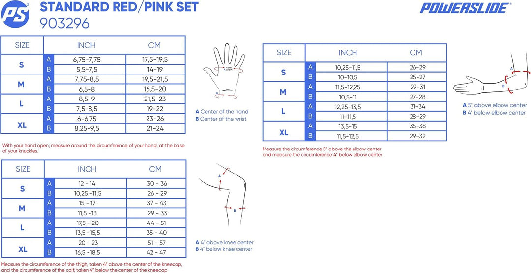 Powerslide Standard Women Schutzausrüstung Set – Knie-, Ellenbogen- &amp; Handgelenkschoner – Damen Schu
