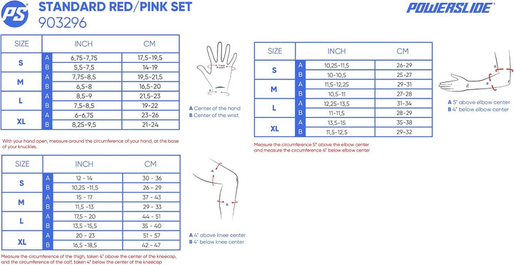 Powerslide Standard Women Schutzausrüstung Set – Knie-, Ellenbogen- &amp; Handgelenkschoner – Damen Schu