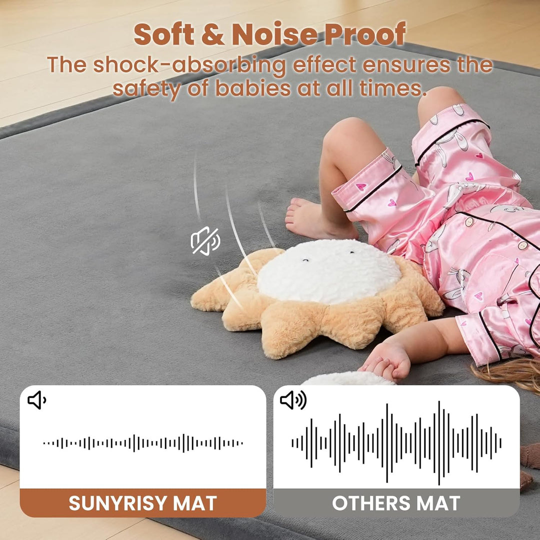 SUNYRISY Krabbelmatte Baby Spielmatte, 3.5cm Dicke Kinderzimmer Spielteppich Kinder Teppich für Mädc