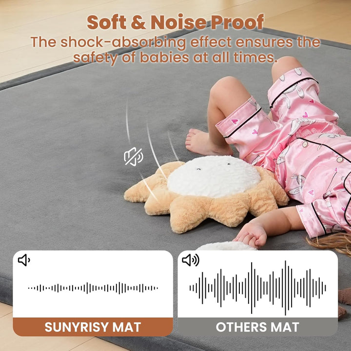 SUNYRISY Krabbelmatte Baby Spielmatte, 3.5cm Dicke Kinderzimmer Spielteppich Kinder Teppich für Mädc