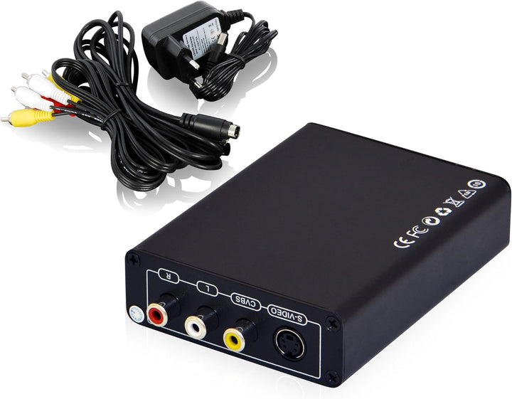 LEICKE Kanaan HDMI zu Composite/S-Video Konverter - HDMI Geräte wie BluRay-Player, PS3, Apple TV an
