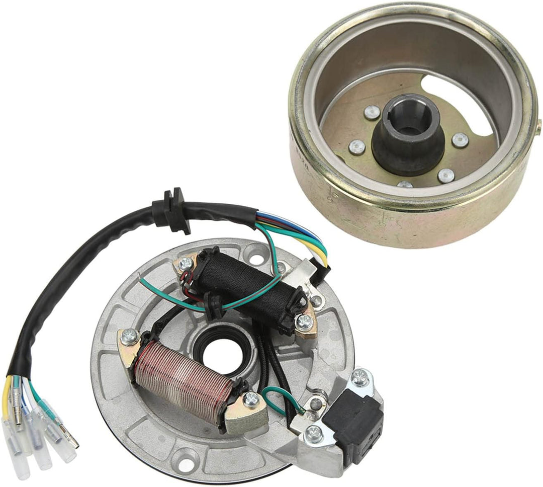 Magneto Stator Schwungrad Rotor Kit Kupfer Aluminium Kick Start Motor Magneto Stator Platte Magneto