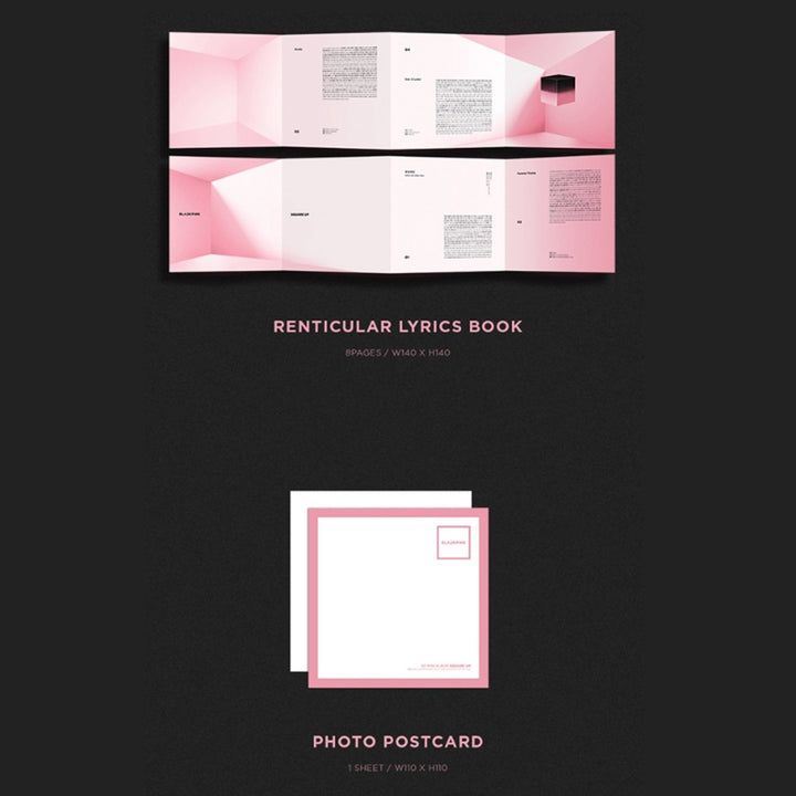 Square Up [ PINK Ver. ] - BLACKPINK 1st Mini Album CD + Photo Book + Lyrics Book + Postcard + Photoc