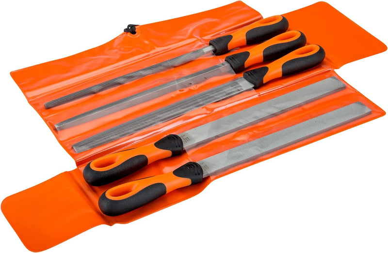 Bahco Datei Set 5 Stück 1-478-10-1-2 250mm (10in) BAH47810 1 Orange, 1 Orange