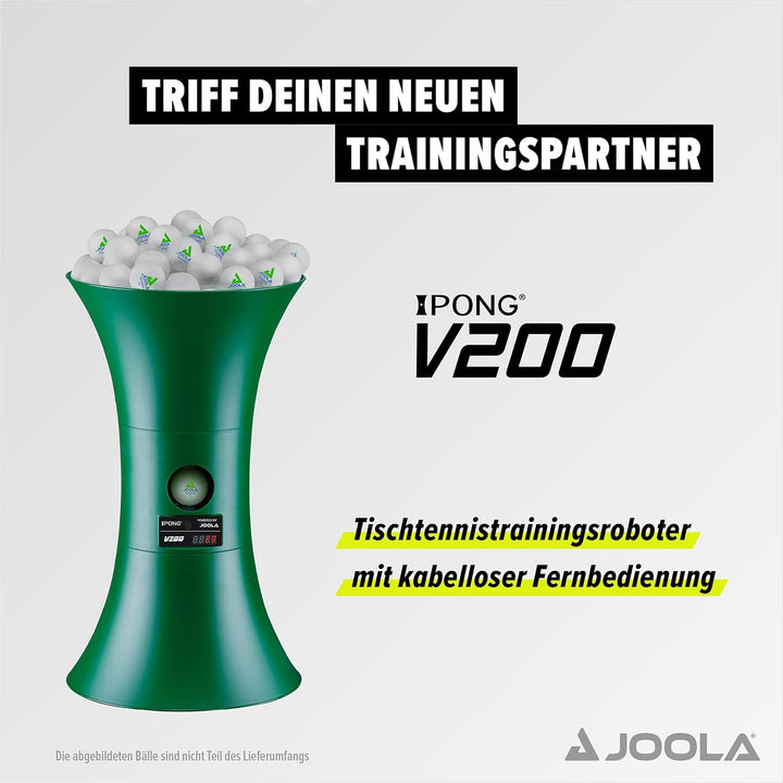 JOOLA Tischtennis-Roboter iPong V300 | V200 Tischtennis Ballmaschine - Tischtennistrainer für 40+ mm
