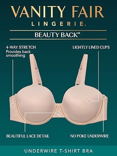 Vanity Fair Damen Beauty Minimizer-bh mit Rückenglättung, Minimiert Brustlinie Bis zu 3,8 Cm, Nicht