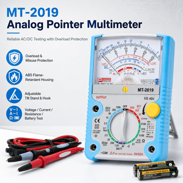 Analoges Multimeter, Voltmeter, Amperemeter, Zeiger-Multimeter-Tester, Analoges Voltmeter, Spannungs