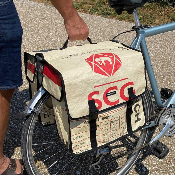 More Than Hip Mumba Fahrradtasche Wasserdicht - Kamel Orange - Fahrradtaschen für Gepäckträger aus R