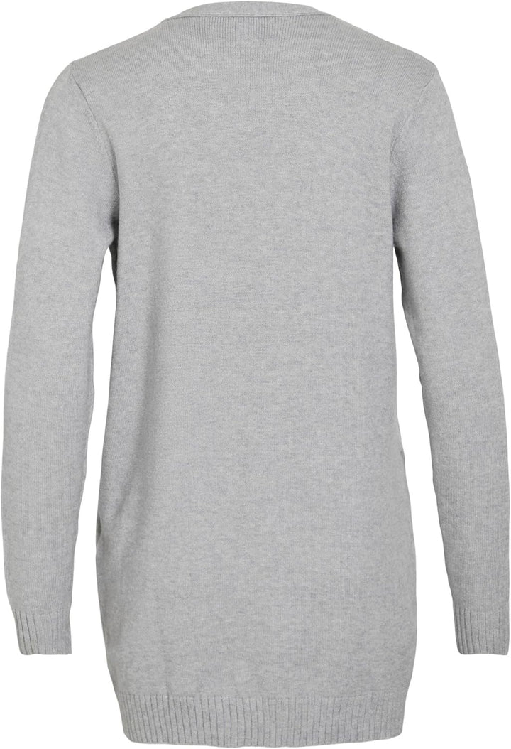 Vila Female Strickjacke VIRIL Basic Strick XS Light Grey Melange, XS Light Grey Melange