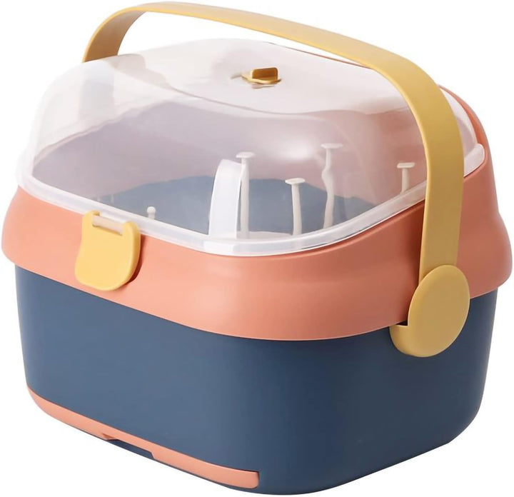 Babyflaschenhalter,Trockenständer Babyflaschen et Aufbewahrungsbox für Kleinkinder, mit Deckelabdeck