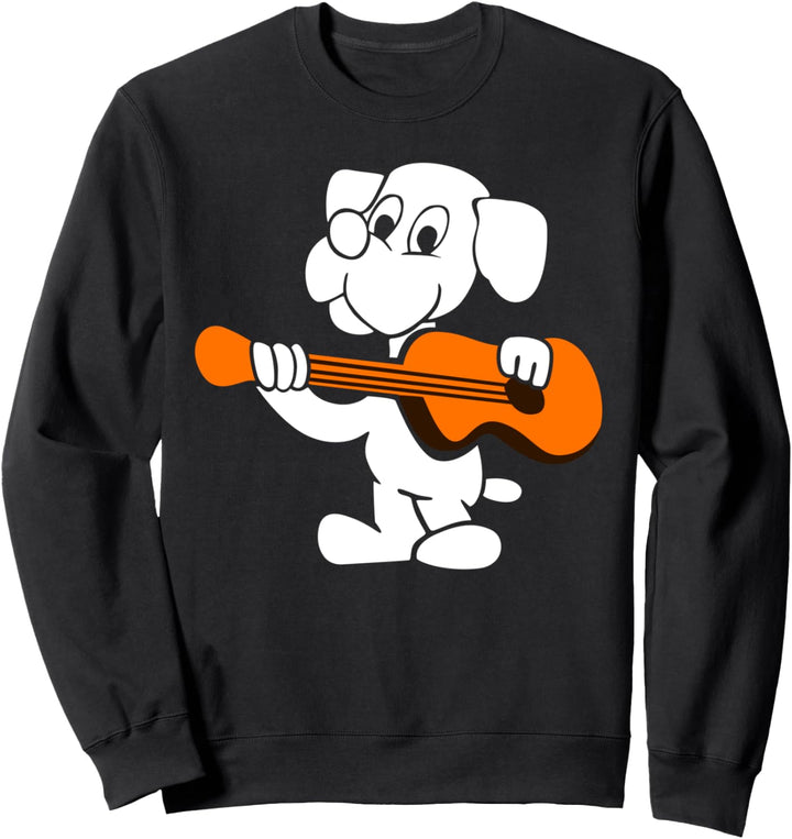 Süsser Hund mit Gitarre Sweatshirt