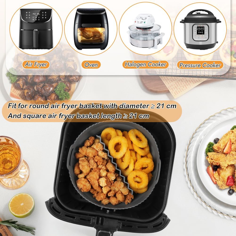 BYKITCHEN Airfryer Silikonform für Ninja Airfryer Max 5,2L AF160EU AF150EUCP, Airfryer Zubehör für C