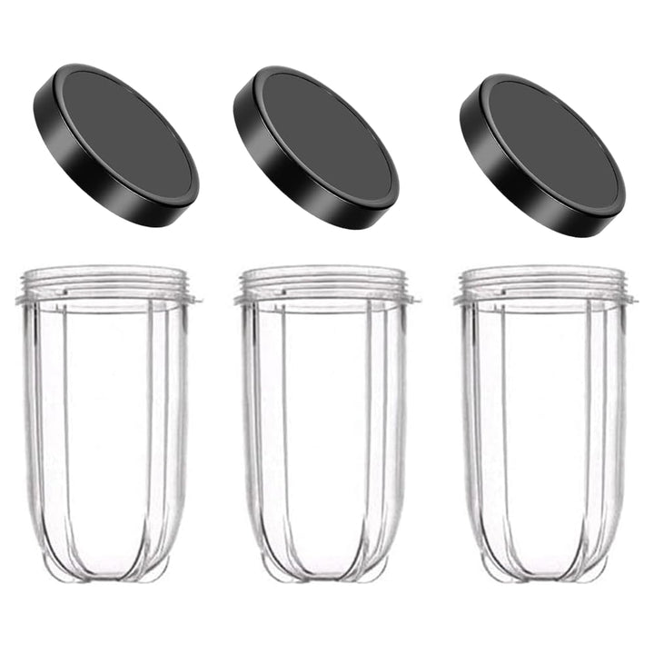 Nicoone 3 Stück Ersatzbecher für Magic Bullet 250 W,16 OZ Ersatz-Tassenbecher mit Deckel,Kompatibel