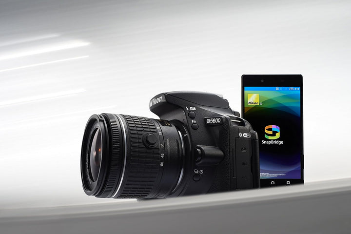 Nikon D5600 Digitale Spiegelreflexkamera, Schwarz Set AF-P VR 18-55 + AF-P VR 70-300 Single, Set AF-