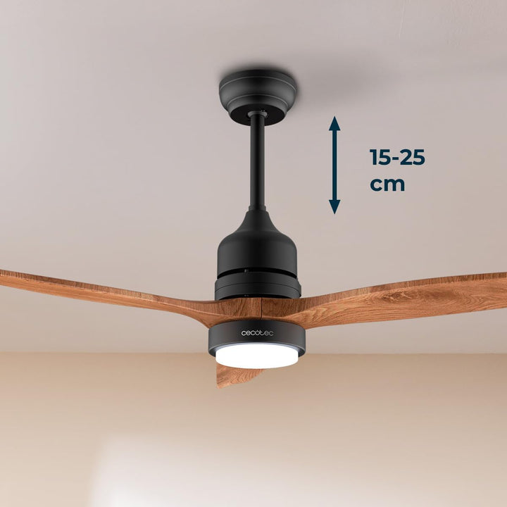 Cecotec Deckenventilator EnergySilence Aero 5230 DarkWood. 40W DC-Motor, 3 Helligkeitsstufen, 3 Hoch