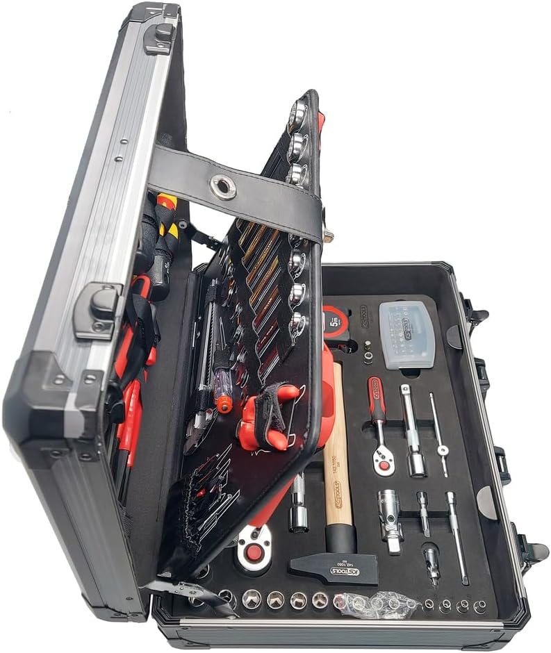 'KS Tools 922.0731 Set 130-teilig Maintenance 1/4 – 1/2 " satiniert verchromt, satiniert verchromt
