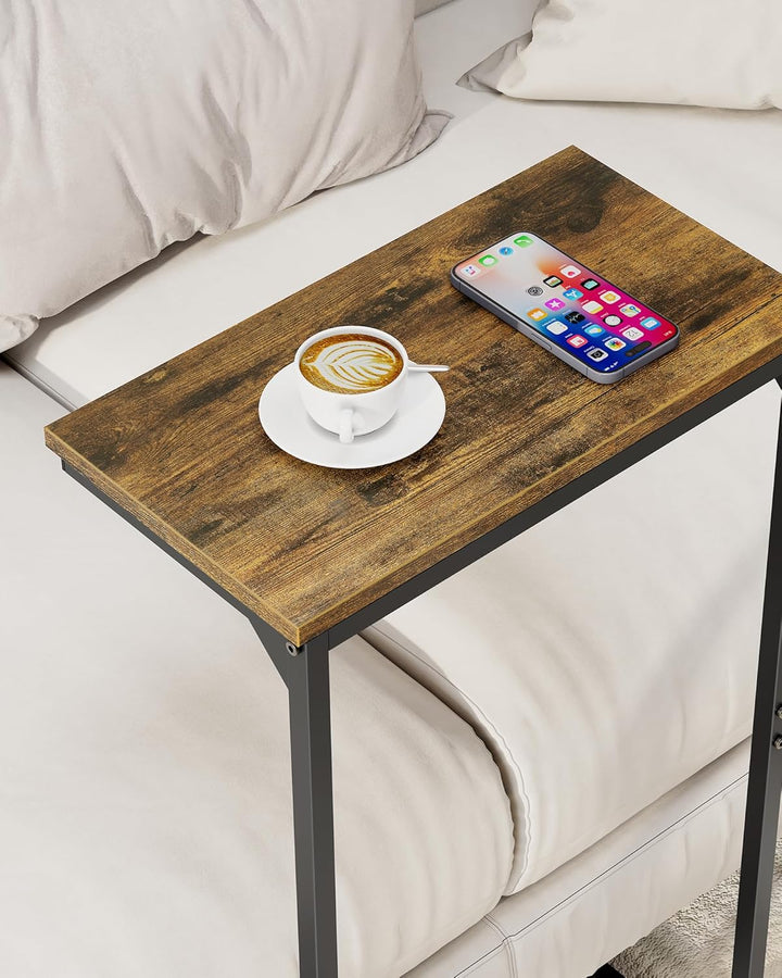 TUTOTAK C-förmiger Beistelltisch, kleiner Beistelltisch, 72,9 cm hoch, Couchtisch, Sofatisch, Wohnzi
