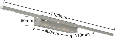 Lucande LED Wandleuchte, Wandlampe Innen 'Alexis' (Modern) in Alu aus Metall u.a. für Wohnzimmer & E