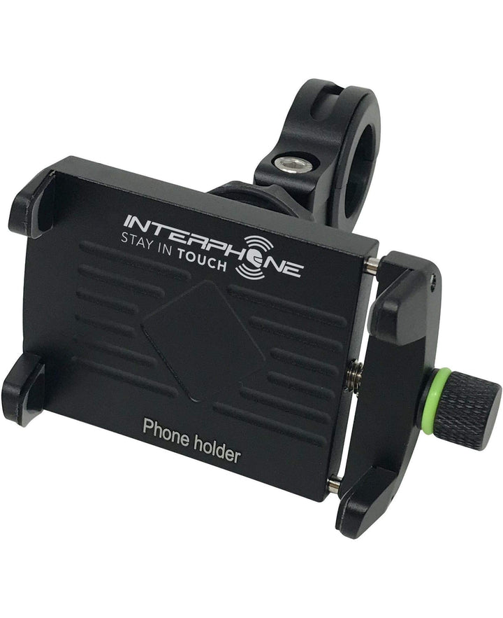 Interphone Cellularline SMMOTOALU | Motorradhalterung, Schwarz – Halterung (Telefon, Motorrad, schwa