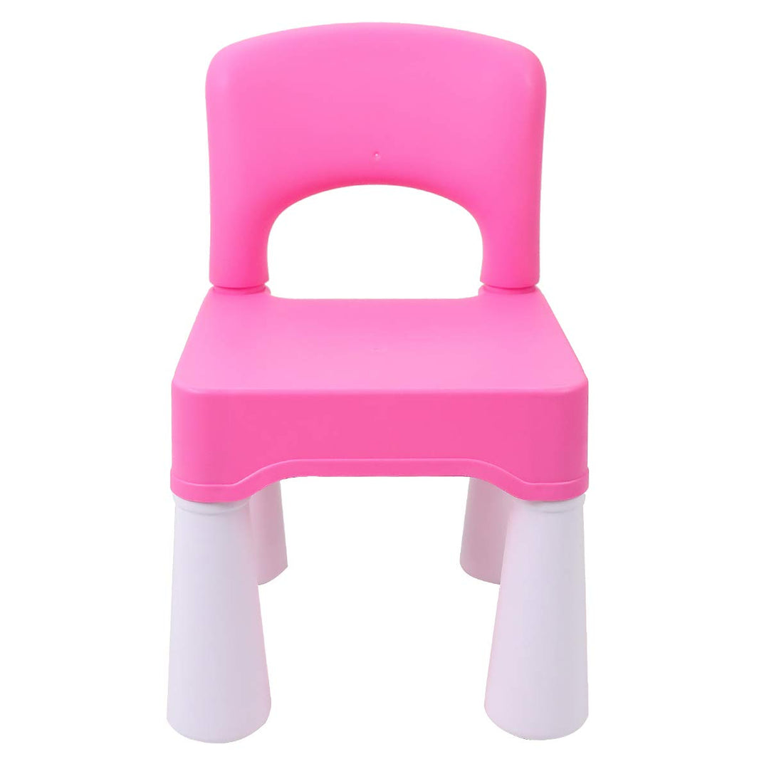 burgkidz Kinder-Schreibtischstuhl - Belastbar 100 kg, rutschfest, Rosa | Ergonomischer Rückenlehne,