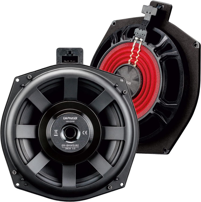 EMPHASER EM-BMWSUB2 – High Power 20 cm / 8 Zoll Auto Untersitz Subwoofer, kompatibel mit BMW Fahrzeu