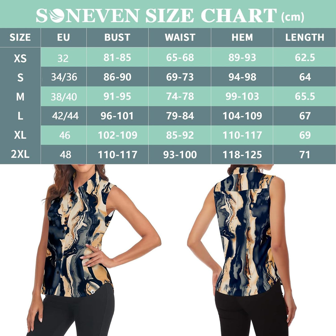 Soneven Bluse Damen Elegant Sport Tank Top mit Kragen Damen Ärmellos Poloshirt Golf Polo Sommer Ober