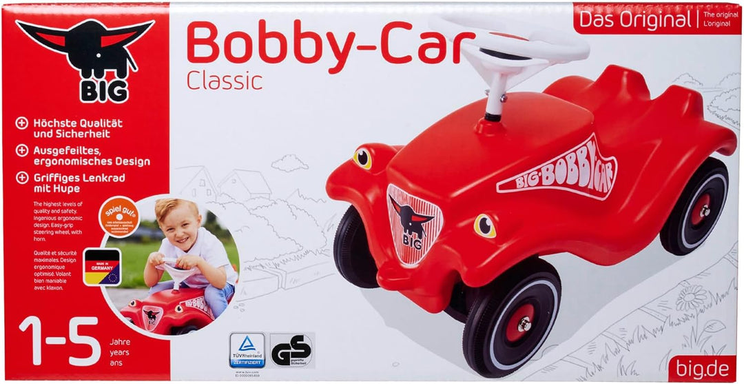 BIG-Bobby-Car Classic - Kinderfahrzeug für Jungen und Mädchen, klassisches Rutschfahrzeug belastbar