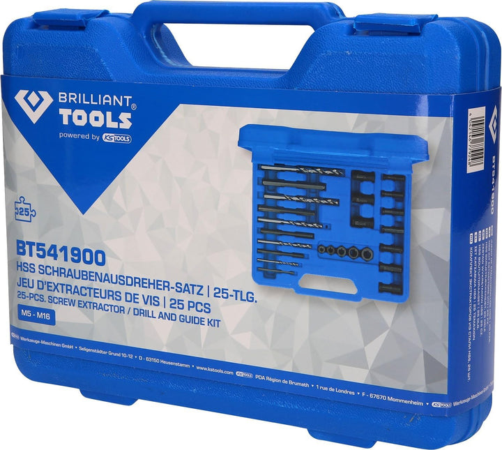 BRILLIANT TOOLS BT541900 HSS Schraubenausdreher-Satz, 25-tlg [Powered by KS TOOLS]