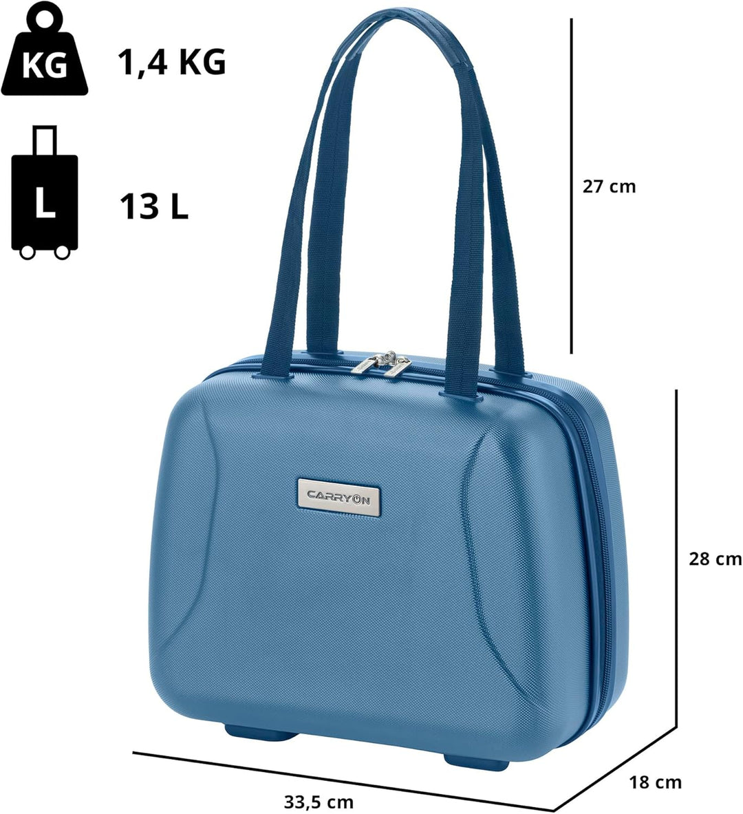 CarryOn Skyhopper Hartschale Kosmetikkoffer 13 L - Harte Beauty Case Damen 13 L - Handgepäck (blau),
