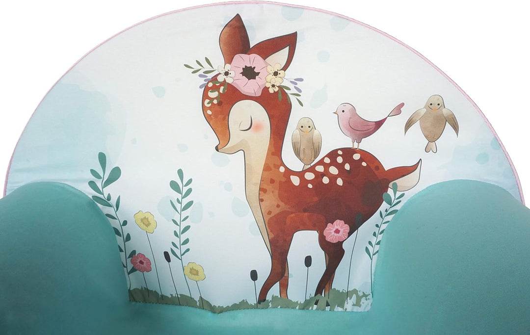 Knorrtoys 68352 - Kindersessel "Fawn",für Entspannen, Stabil, Baumwolle, Türkis