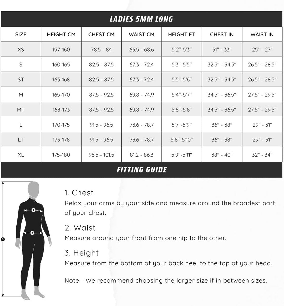 Osprey Damen Neoprenanzug 5 mm in voller Länge für den Winter, Neoprenanzug für Erwachsene, Surfen u