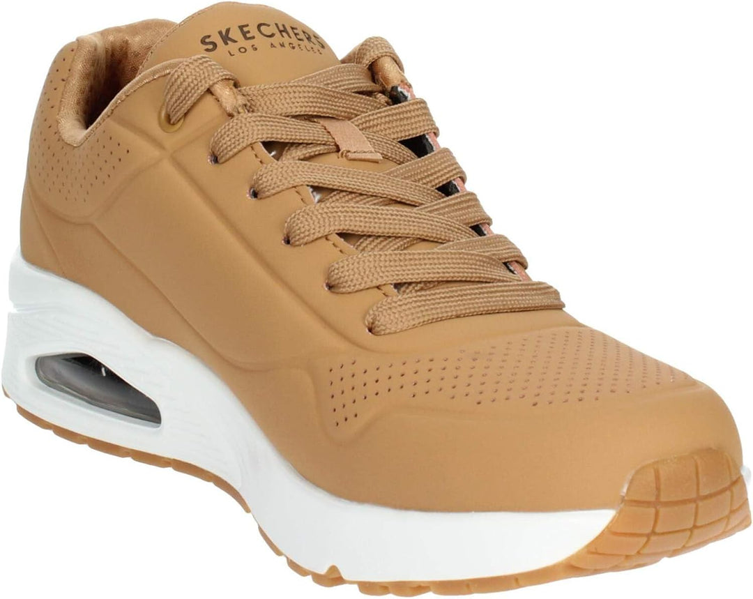 Skechers Herren UNO Stand On AirSneaker 39.5 EU Tan Durabuck Trim, 39.5 EU Tan Durabuck Trim
