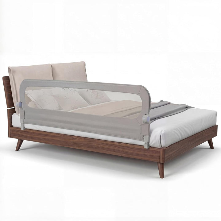 RELAX4LIFE Bettgitter Rausfallschutz, 200 x 60 cm, zusammenklappbares Bettschutzgitter, Kinderbettgi