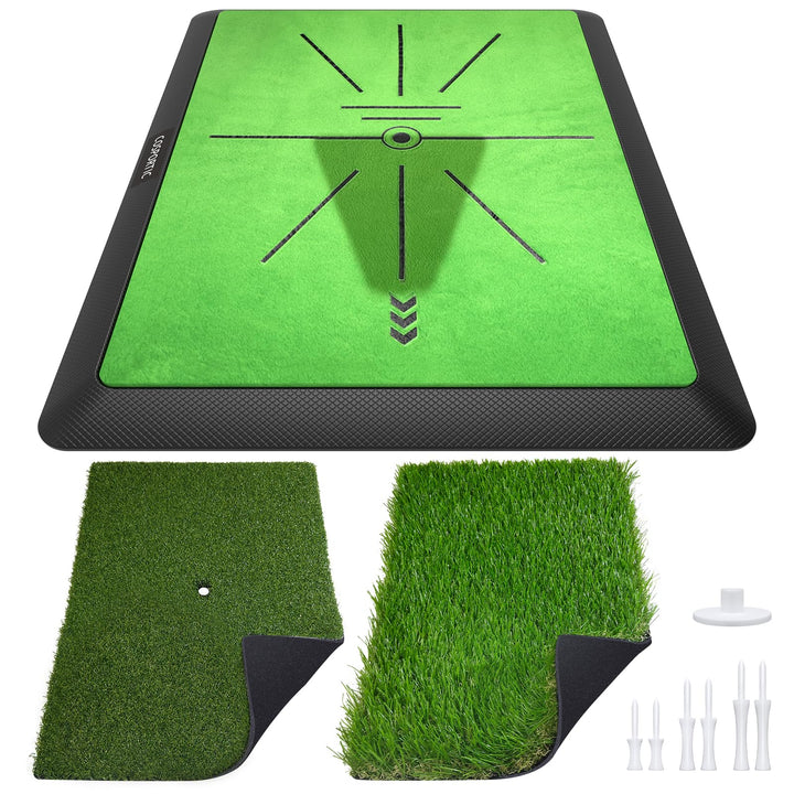 COSPORTIC Golfschlagmatte, Golf-Trainingsmatte für Schwungwege, Feedback/Erkennungsschläger, extra a