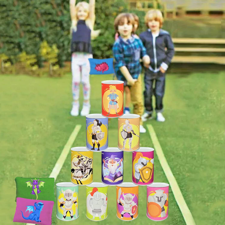 Ulifeme Kinder Dosenwerfen, Dosen Werfen Spiel für Kindergeburtsta & Parties, Dosenwurfspiel mit 10p
