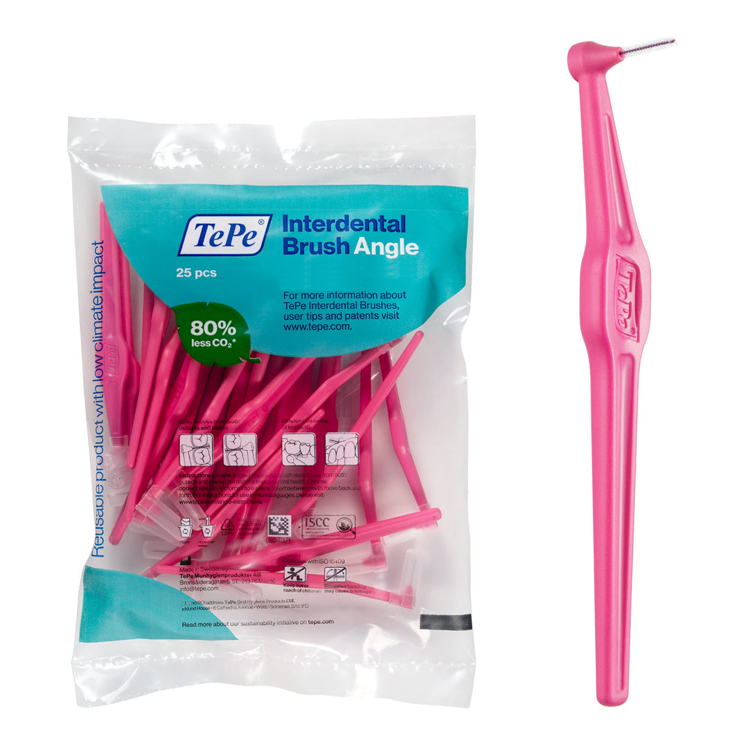 TEPE Interdentalbürsten Angle- 0,4 mm,Rosa, 25 stück Rosa 25 stück (1er Pack), Rosa 25 stück (1er Pa