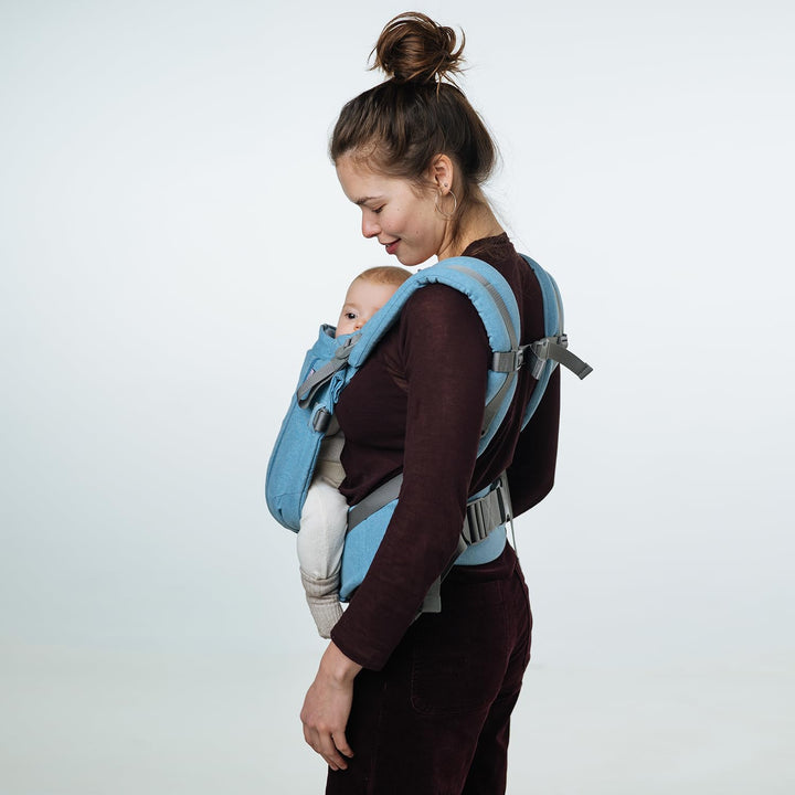 Love & Carry ONE Babytrage für Neugeborene (Light denim), Light denim