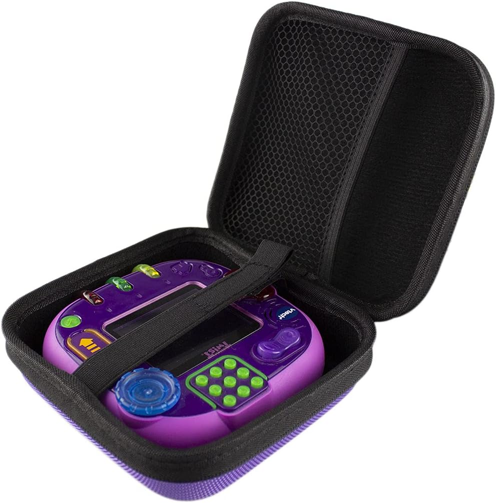 caseroxx Schutztasche für Lernspielkonsole kompatibel mit V-Tech Rocket Twist in lila, Transport Auf