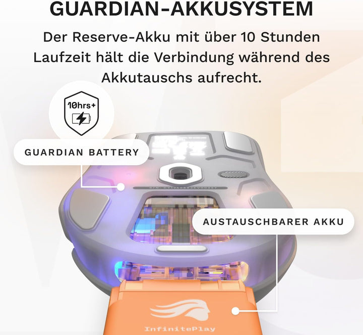 GLORIOUS Gaming – Model D3 Wireless-Gaming-Maus – Wechsel-Akku-System InfinitePlay, 8k Abfragerate,