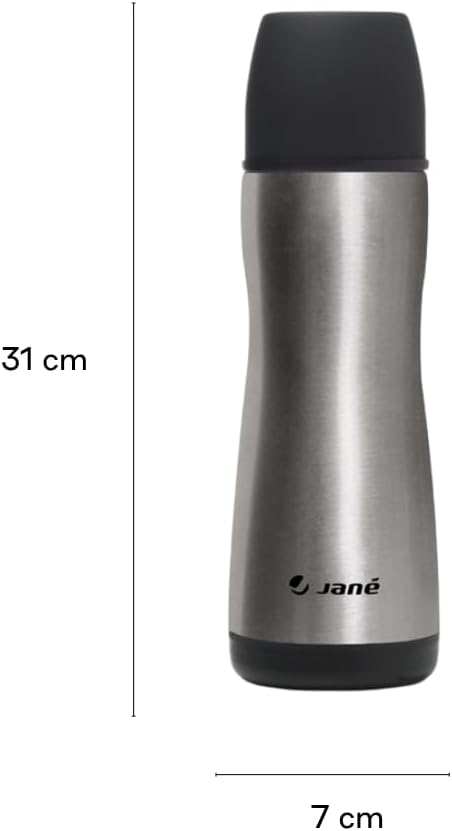 Jané Isolierflasche für Flüssigkeiten mit Silikon-Trinktülle, Füllmenge 300 ml, inklusive Neoprentas